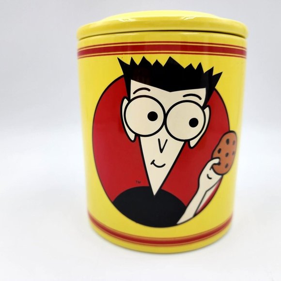 Vintage Homemade Cookies for Dummies Cookie Jar Canister Red Ceramic 6.25 in - Picture 3 of 12